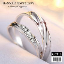 Load image into Gallery viewer, 【GC116】Korean Silver Lining Couple Ring