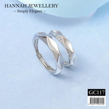 Load image into Gallery viewer, 【GC117】Korean Geometric Faceted Couple Ring