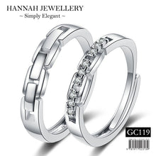 Load image into Gallery viewer, 【GC119】Korean Block Chain Couple Ring