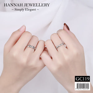 【GC119】Korean Block Chain Couple Ring