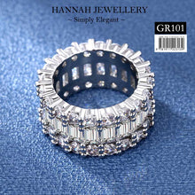 Load image into Gallery viewer, 【GR101】Korean 3 LINES Diamond Rings (Size 6, 7,  8 &amp; 9)