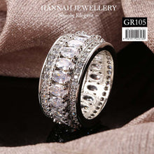 Load image into Gallery viewer, 【GR105】Korean Major LINES Diamond Rings (Size 6, 7 &amp; 8)