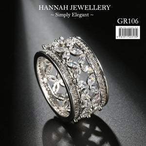 【GR106】Korean Butterfly Diamond Rings (Size 6, 7, 8 & 9)