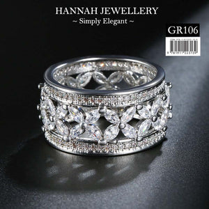 【GR106】Korean Butterfly Diamond Rings (Size 6, 7, 8 & 9)