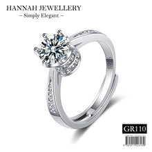 Load image into Gallery viewer, 【GR110】Korean Crown Tapered Diamond Ring