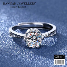 Load image into Gallery viewer, 【GR110】Korean Crown Tapered Diamond Ring