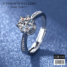 Load image into Gallery viewer, 【GR110】Korean Crown Tapered Diamond Ring