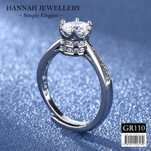 Load image into Gallery viewer, 【GR110】Korean Crown Tapered Diamond Ring