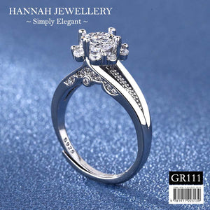 【GR111】Korean Floral Diamond Ring