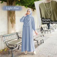 Load image into Gallery viewer, Lahifa Tunic Jumbo + Tudung Set B  (Size 6xl ~ 10xl)