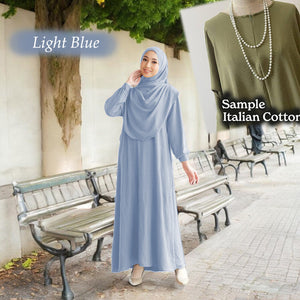 Lahifa Tunic Jumbo + Tudung Set B  (Size 6xl ~ 10xl)