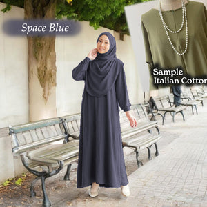 Lahifa Tunic Jumbo + Tudung Set B  (Size 6xl ~ 10xl)